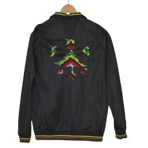 LRG Rasta Track Jacket Lifted Research Group Black Red Green Jamaica